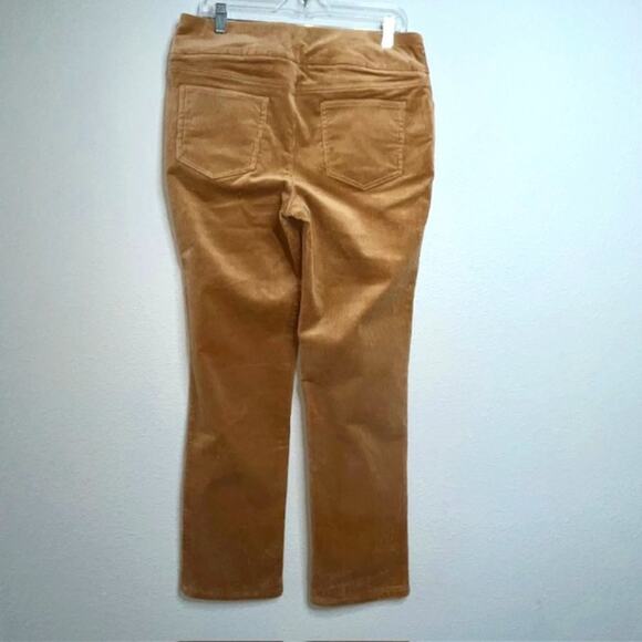 Denim & Co. Size 12 Camel Regular Full Length Straight Leg Corduroy Pant - Picture 2 of 10